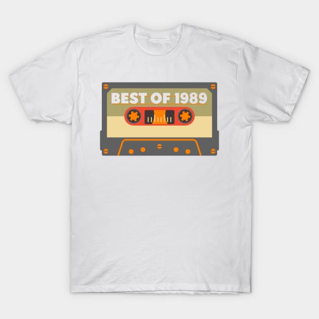 Vintage Best of 1989 31 Years Old Birthday Gift Ideas Cassette T-Shirt by shamyin